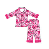 Preorder MOQ 5 pcs each Valentine's Day Love Feather Mommy And Me Pajamas Outfits