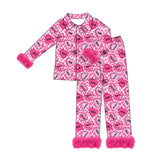 Preorder MOQ 5 pcs each Valentine's Day Love Feather Mommy And Me Pajamas Outfits