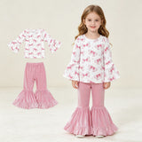 GLP3638 Coquette Bows Pink Velvet Girls Outfits