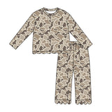 Preorder MOQ 5 Pcs Each Style Hunting Camo Scallop Edge Girls Set