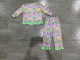 NO MOQ Preorder Samples Each Style Mardi Gras Bows Purple Kids Matching Clothes