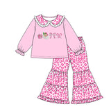 Preorder MOQ 5 pcs Each Style Christmas Santa Leopard Kids Matching Clothes
