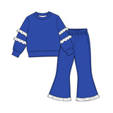 Preorder MOQ 5 pcs Each Color Solid Color Ruffles Girls Set-2026.8.20