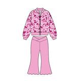Preorder MOQ 5 pcs Each Color Hunting Camo Yoga Girls Coat Scallop Edge Pants Set-2026.8.20