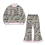 Preorder MOQ 5 pcs Each Style Camo Girls Set Kids Matching Clothes-2026.8.21