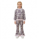 GLP3736 Hunting Camo Pink Plaid Mockneck Gray Girls Set