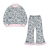 Preorder MOQ 5 pcs Each Style Camo Girls Set Kids Matching Clothes-2026.8.21