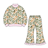 Preorder MOQ 5 pcs Each Style Camo Girls Set Kids Matching Clothes-2026.8.21