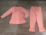 Preorder Samples Each Color Solid Color Cotton Ruffles Girls Set