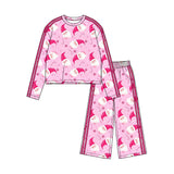 Preorder MOQ 5 pcs Each Style Christmas Santa Stripe Girls Set-2026.8.28