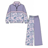 Preorder MOQ 5 pcs Each Style Hunting Camo Kids Zipper Pullover Girls Set-2026.8.28