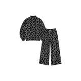 Preorder MOQ 5 pcs Each Style Fashion Leopard Middle Neckline Yoga Girls Set