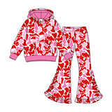 Preorder MOQ 5 pcs Each Style Valentine's Day Camo Ruffles Kids Matching Clothes