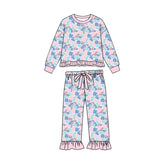 Preorder MOQ 5 pcs Each Style Blue Pink Camo Kids Matching Clothes