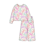 Preorder MOQ 5 pcs Each Style Easter Bunny Girl's Jumpsuit & Scallop Edge Set Kids Matching Clothes