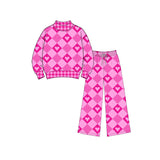 Preorder MOQ 5 pcs Each Style Valentine's Day Love Middle Neckline Kids Matching Clothes