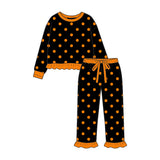 Preorder MOQ 5 pcs Each Style Dots Ruffles Girls Set Kids Matching Clothes