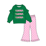 Preorder MOQ 5 pcs Each Style Saint Patrick Leaves Lucky Kids Matching Clothes