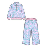 Preorder MOQ 5 pcs Each Style Leopard Zipper Pullover Girls Set Kids Matching Clothes