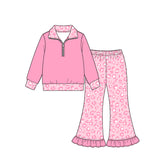 Preorder MOQ 5 pcs Each Style Colorful Leopard Ruffle Kids Matching Clothes