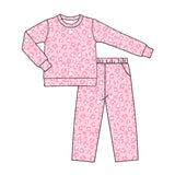 Preorder MOQ 5 pcs Each Style Colorful Leopard Kids Matching Clothes