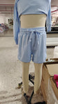 Preorder GLS0006 Blue Purple Yoga Girls Shorts Set