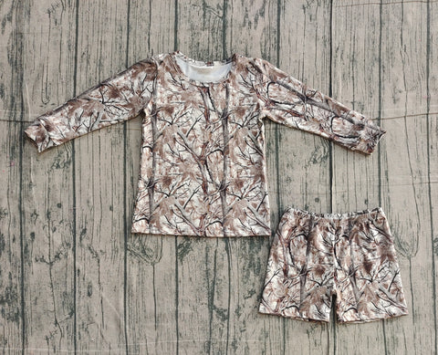 Preorder Samples GLS0063 Hunting Branches Girls Shorts Set