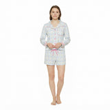 GLS0114 Christmas Trees Bows Adult Women's Shorts Pajamas Set