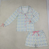 GLS0114 Christmas Trees Bows Adult Women's Shorts Pajamas Set