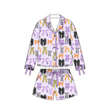 Preorder Samples GLS0120 Halloween Bows Adult Women's Shorts Set