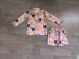 Preorder Samples GLS0120 Halloween Bows Adult Women's Shorts Set