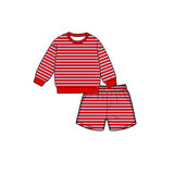Preorder MOQ 5 pcs Each Style Colorful Stripe Yoga Girls Shorts Set