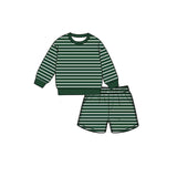 Preorder MOQ 5 pcs Each Style Colorful Stripe Yoga Girls Shorts Set