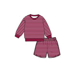 Preorder MOQ 5 pcs Each Style Colorful Stripe Yoga Girls Shorts Set