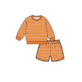 Preorder MOQ 5 pcs Each Style Colorful Stripe Yoga Girls Shorts Set