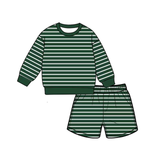 Preorder MOQ 5 pcs Each Colorful Stripe Adult Women's Shorts Set