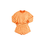Preorder MOQ 5 pcs Each Style Colorful Stripe Yoga Girls Shorts Set