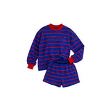 Preorder MOQ 5 pcs Each Style Colorful Stripe Yoga Girls Shorts Set