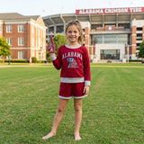 GLS0165 Vinyl School Team ALABAMA Girls Shorts Set