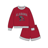 Preorder MOQ 5 Pcs Each Style School Team Mascot Plaid Girls Shorts Set