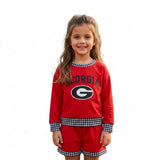 GLS0168 Vinyl School Team GEORGIA Yoga Girls Shorts Set