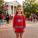 GLS0168 Vinyl School Team GEORGIA Yoga Girls Shorts Set