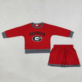 GLS0168 Vinyl School Team GEORGIA Yoga Girls Shorts Set