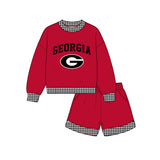 Preorder MOQ 5 Pcs Each Style School Team Mascot Plaid Girls Shorts Set