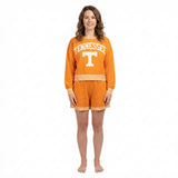 GLS0176 Vinyl School Team Mascot Orange Adult Women's Shorts Set