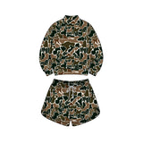 Preorder MOQ 5 pcs Each Hunting Camo Middle Neckline Yoga Adult Women's Clothes