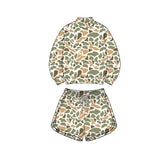 Preorder MOQ 5 pcs Each Hunting Camo Middle Neckline Yoga Adult Women's Clothes