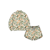 Preorder MOQ 5 pcs Each Hunting Camo Middle Neckline Yoga Girls Clothes