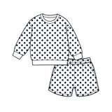 Preorder MOQ 5 pcs Each Colorful Dots Adult Women's Shorts Set