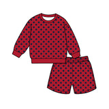 Preorder MOQ 5 pcs Each Colorful Dots Adult Women's Shorts Set